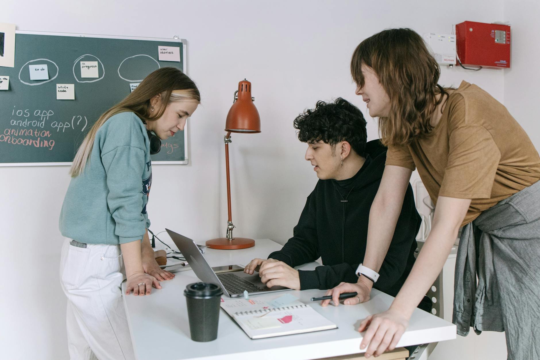 Our development team working on innovative solutions
